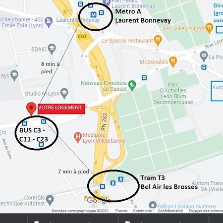 Appartement Renove Pour 6 Avec Parking 빌뢰르반 외부 사진